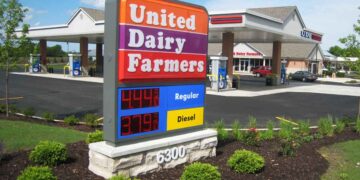 Gas Station United Dairy Farmers closes