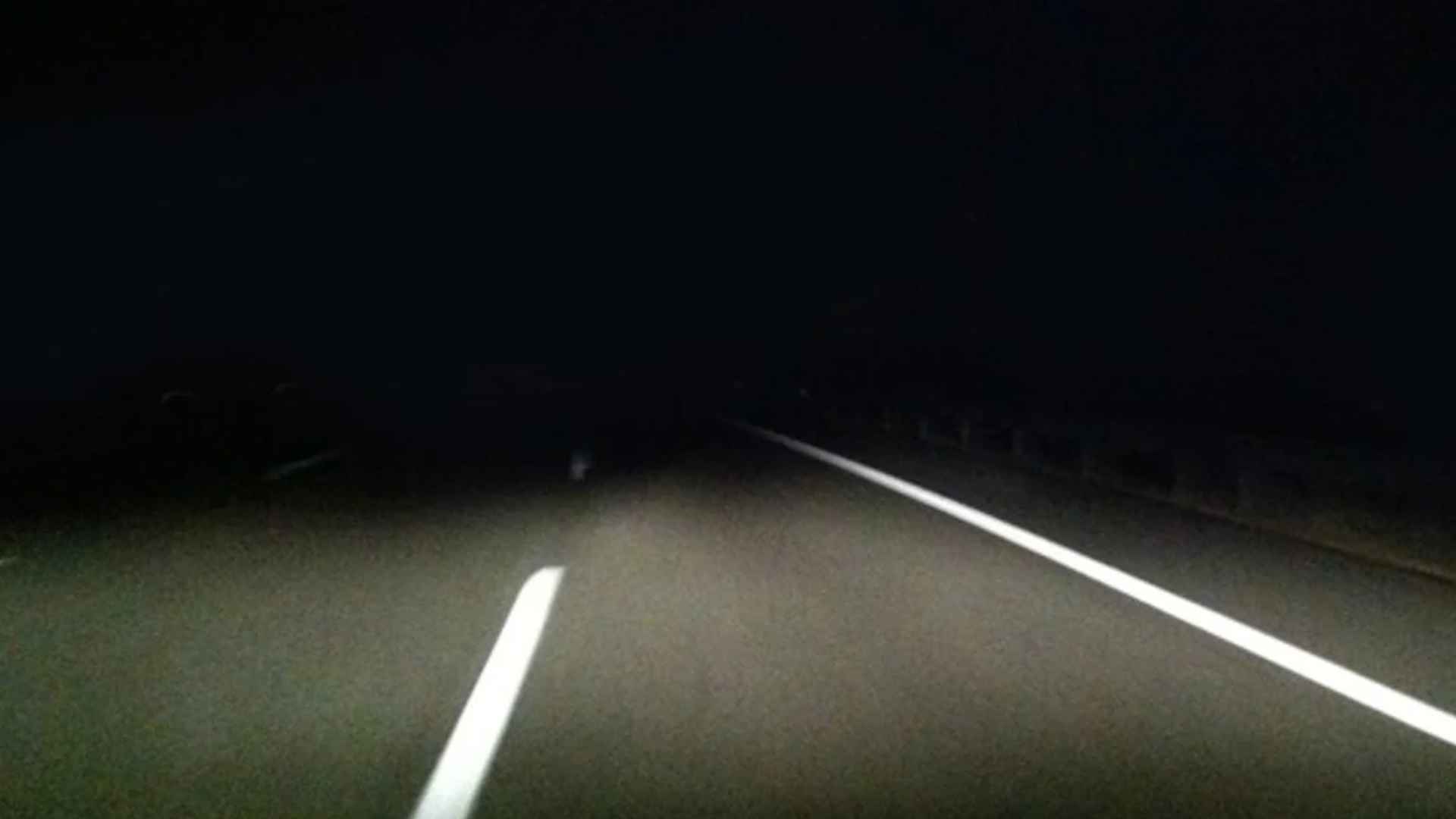 Nighttime view of California’s Highway 41 “Blood Alley,” unlit ahead of the June 9-13 power-outage closure warning.