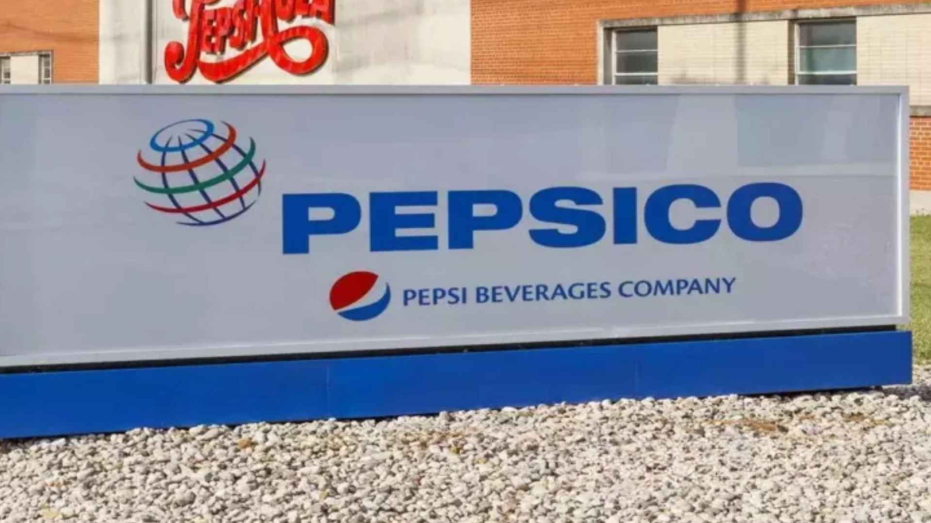 PepsiCo sign outside Liberty NY PopCorners plant slated for May 2025 closure and 300 layoffs