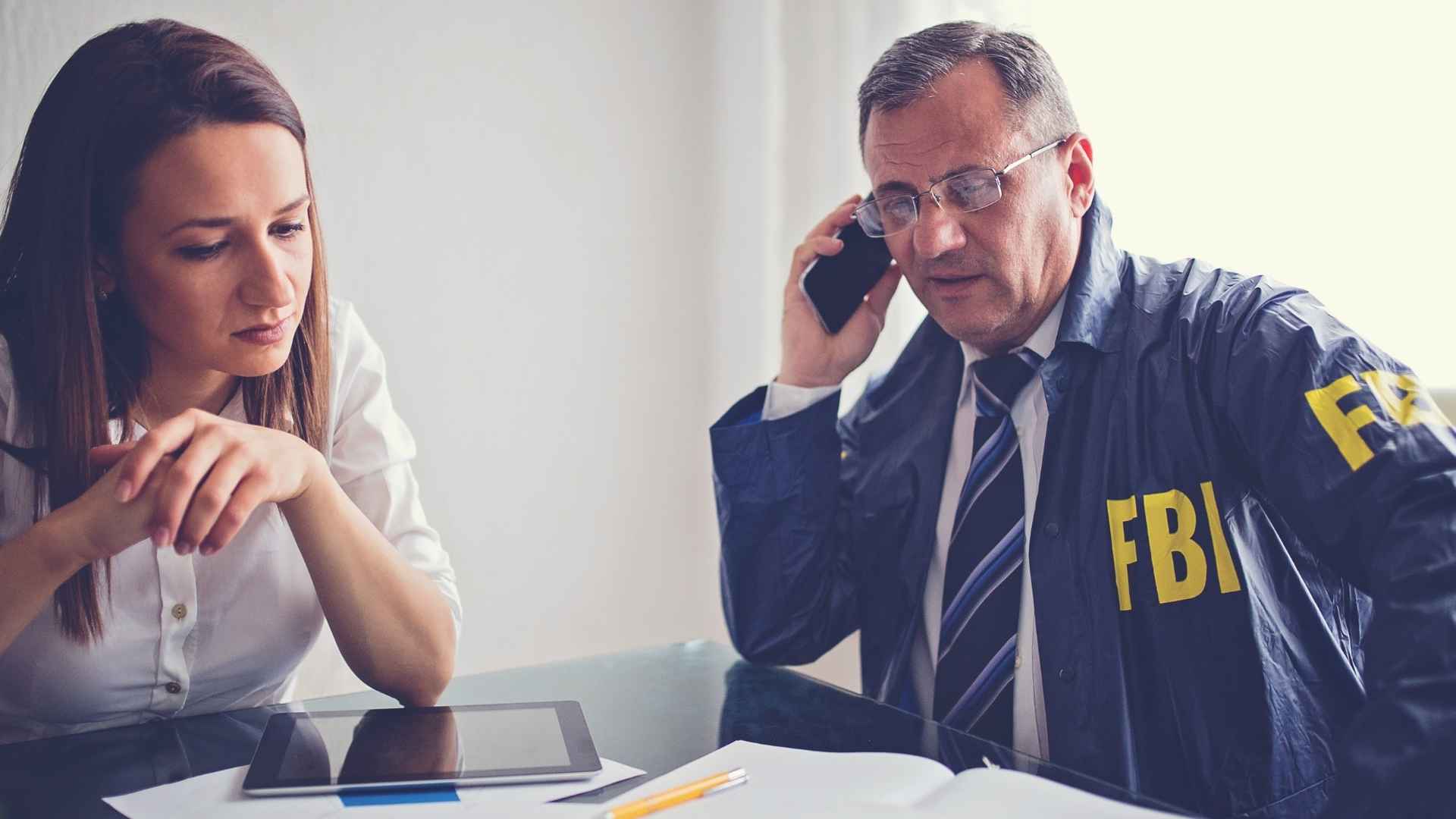 FBI agent warning woman about fake phone call scams