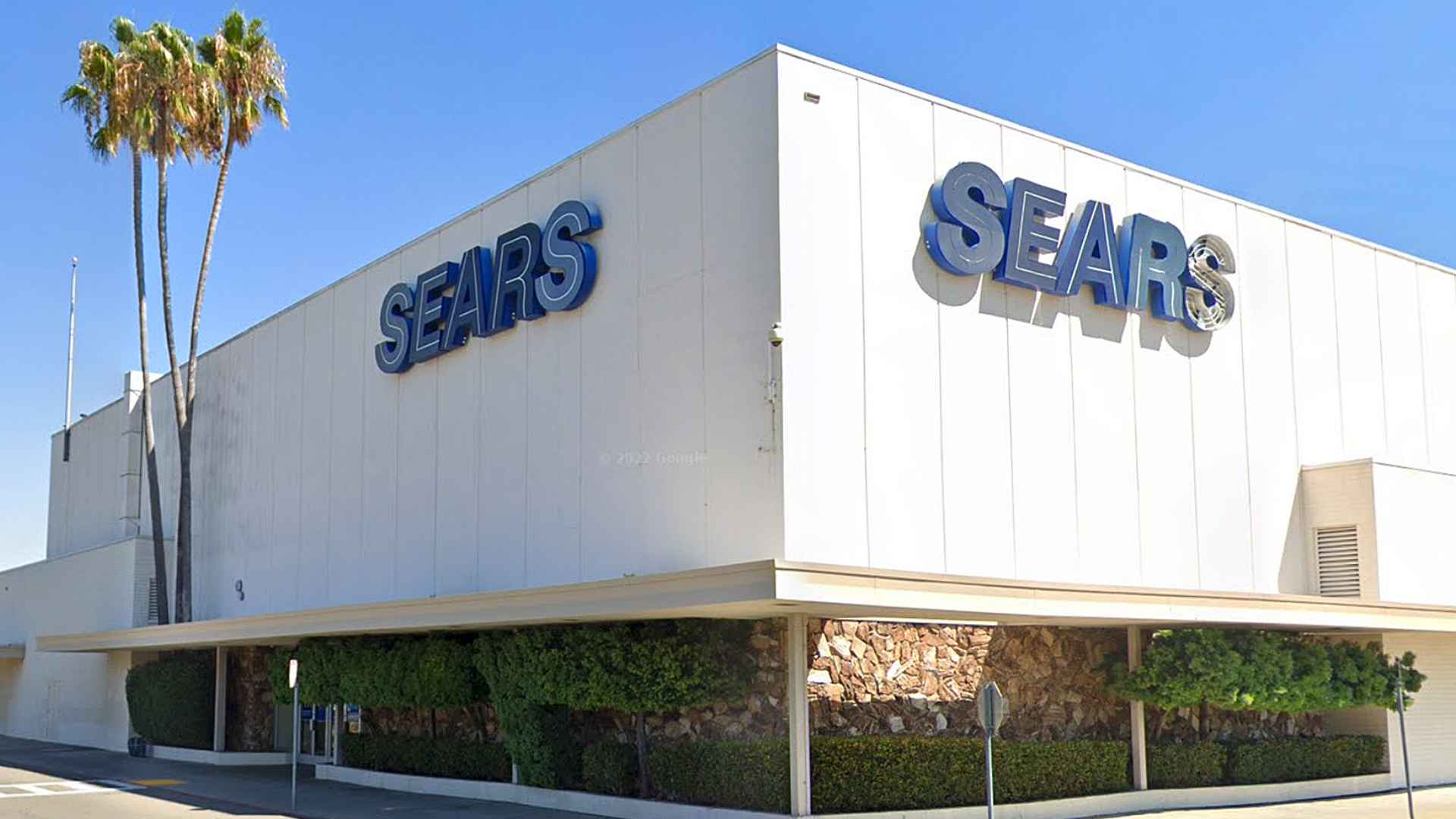 Exterior of the last remaining Sears store in California located at Sunvalley Shopping Center
