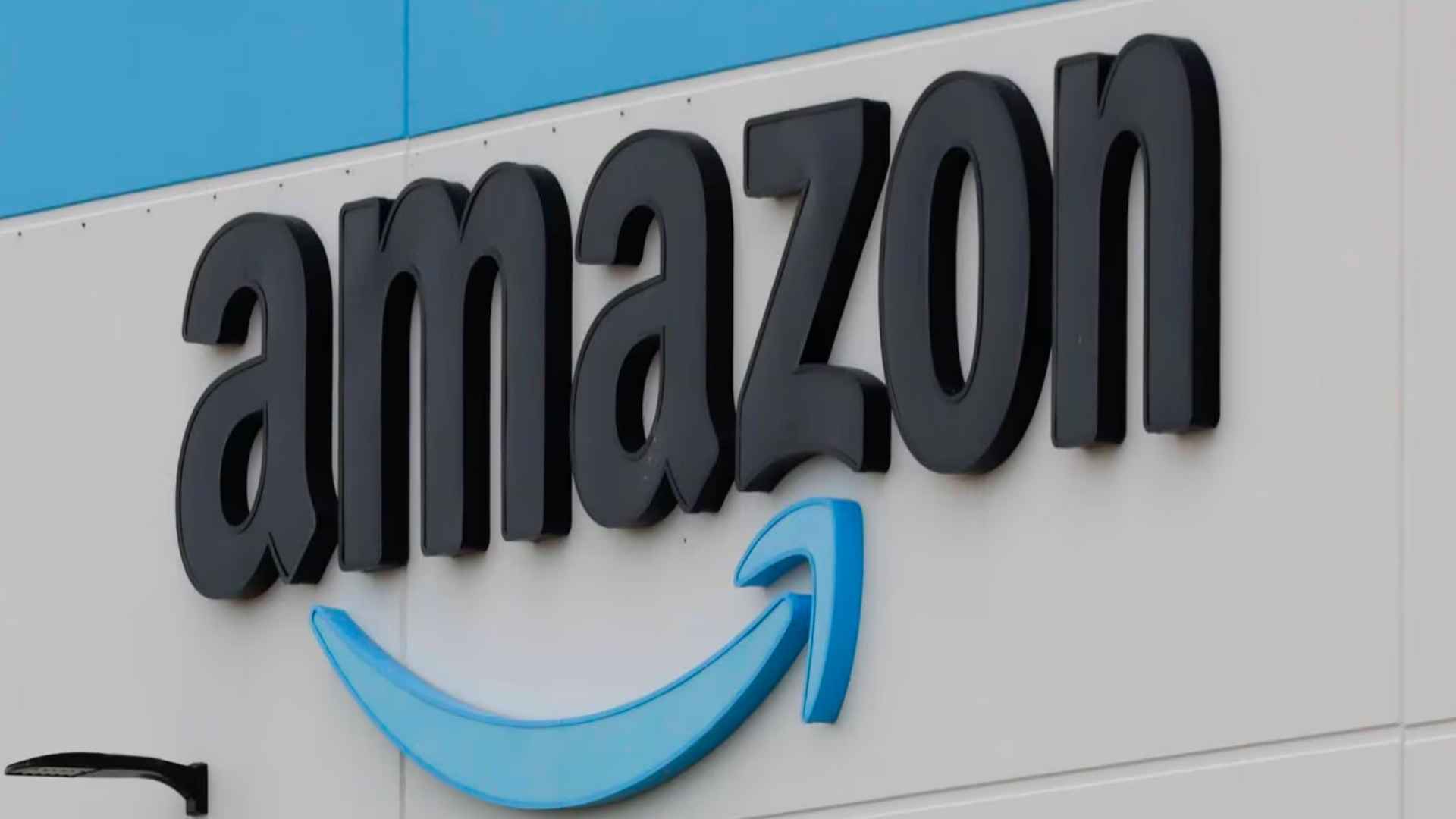 Amazon logo on the exterior of a distribution facility ahead of the new job-creating Terrell Texas expansion