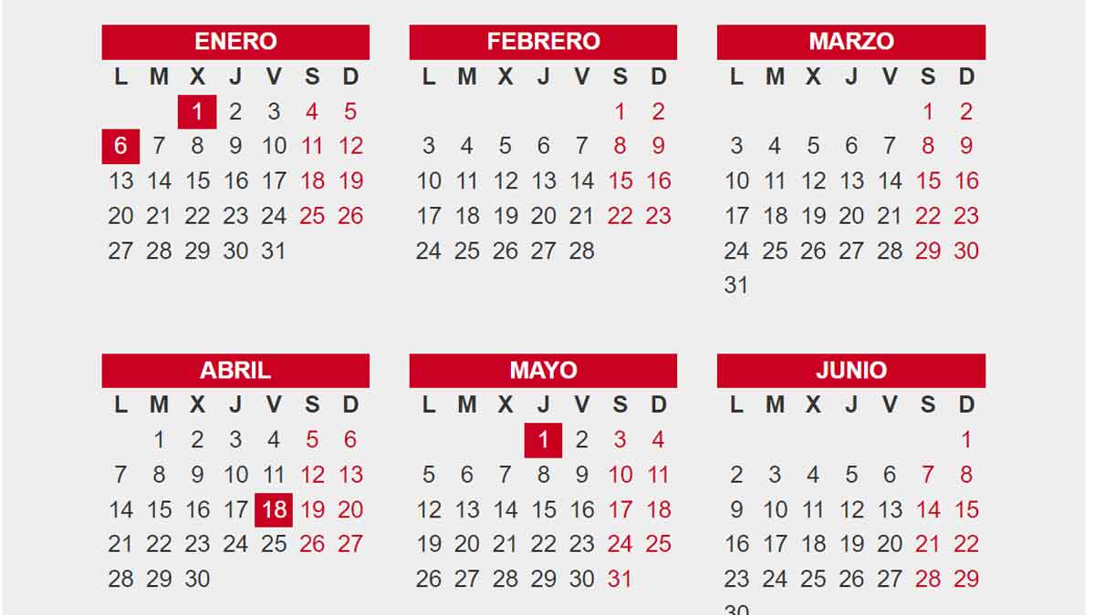 Calendario laboral 2025