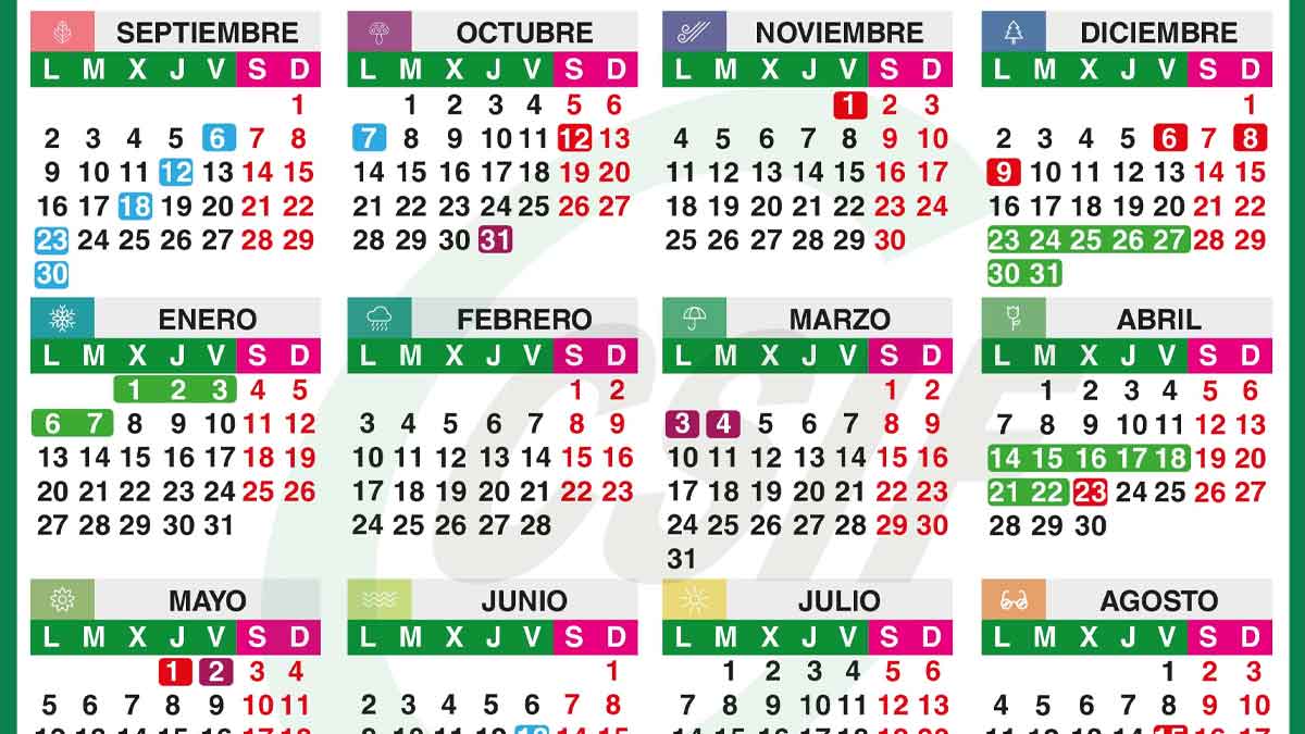 Calendario escolar 2024-2025 en Aragón