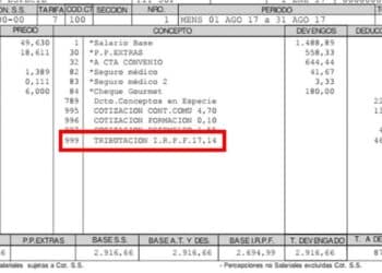 Retención de IRPF en la nómina. No la modifiques por esto.