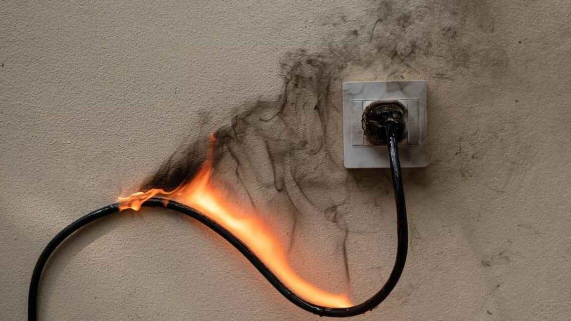 electrodoméstico incendio