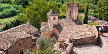 pueblo medieval Barcelona navidad