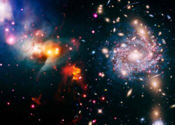 Galaxias y nebulosas en el universo primitivo, relacionadas con la teoría del Big Bang y la formación del litio.