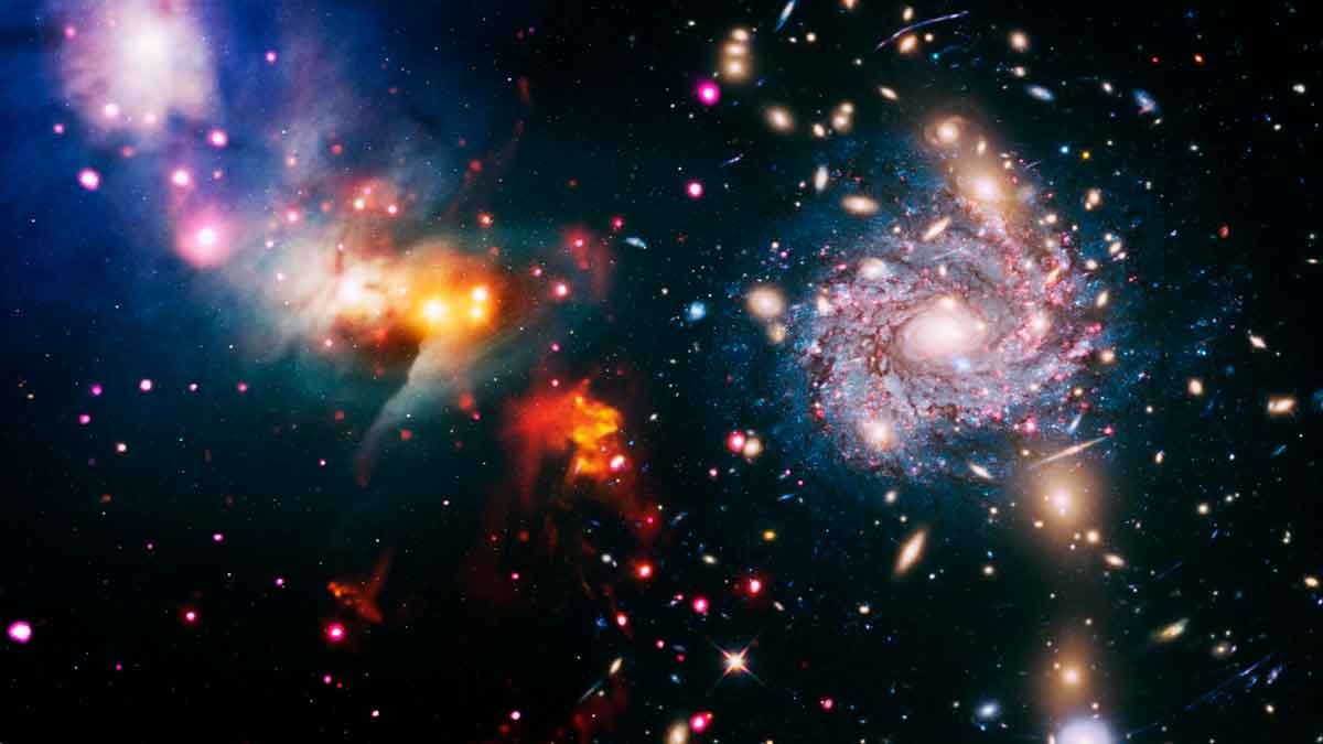 Galaxias y nebulosas en el universo primitivo, relacionadas con la teoría del Big Bang y la formación del litio.