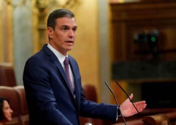 El presidente del Gobierno durante su intervención en el Congreso tras la aprobación del nuevo decreto que afecta a rentas bajas.