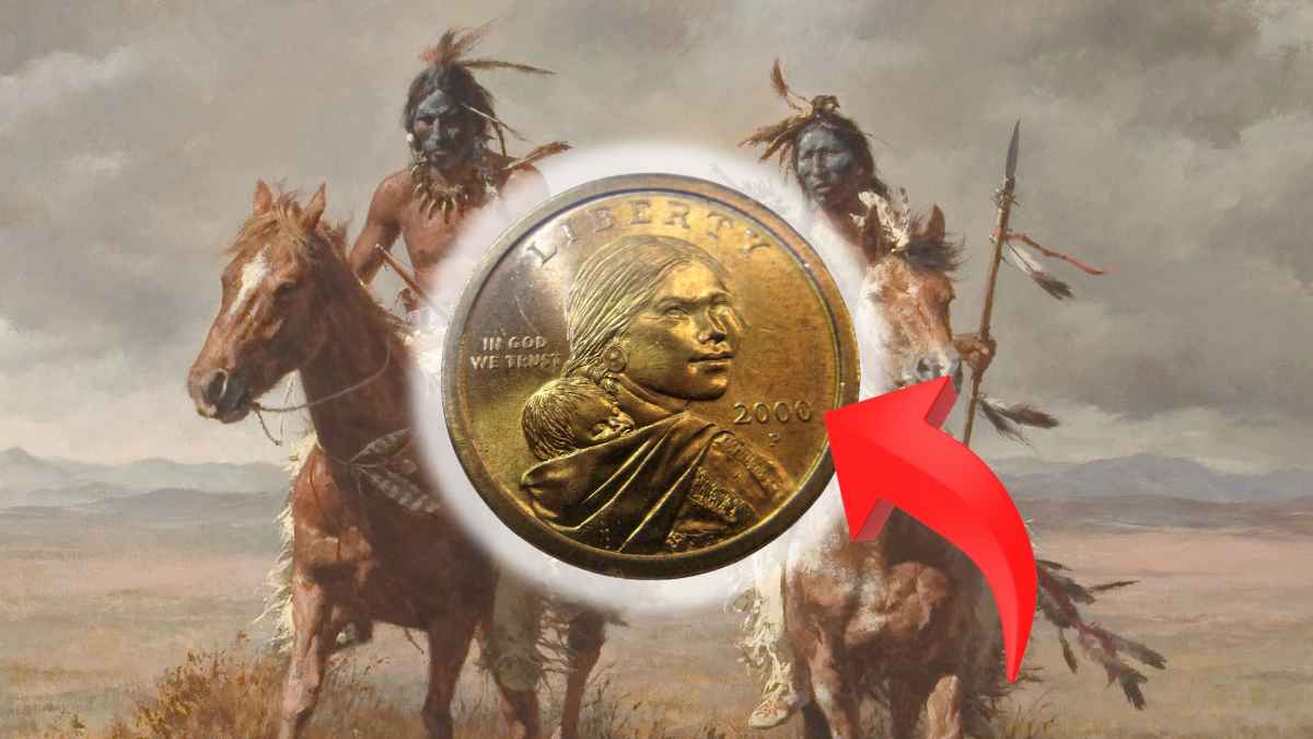 Moneda del dólar Sacagawea de 2000 con acabado especial, destacada por su alto valor numismático