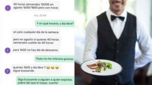 Un camarero planta cara a una oferta para trabajar en la hostelería: de lunes a domingo y jornada de 40 horas por 1.600 euros