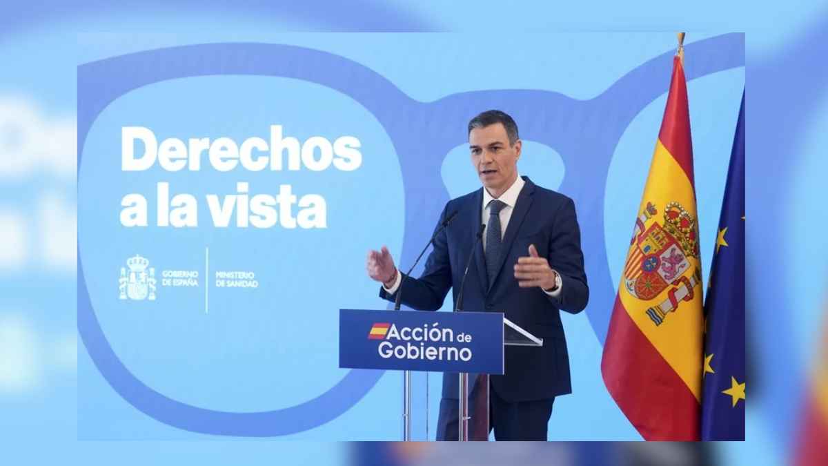 Pedro Sánchez presenta las ayudas de 100 euros para gafas y lentillas destinadas a menores en Andalucía