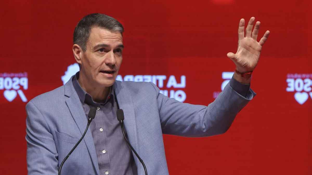 Pedro Sánchez durante su intervención sobre las reformas de pensiones y jubilación en España 2025