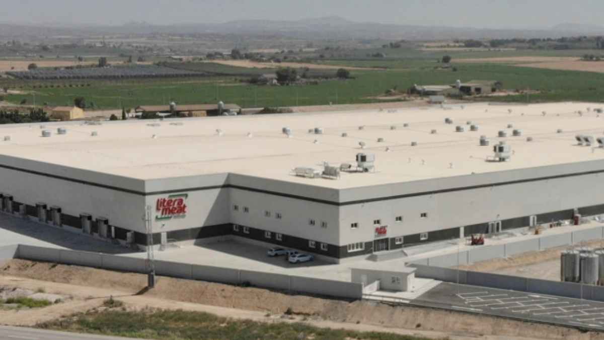 Vista aérea de la planta de Litera Meat en Binéfar, Huesca, referente del sector porcino en Aragón