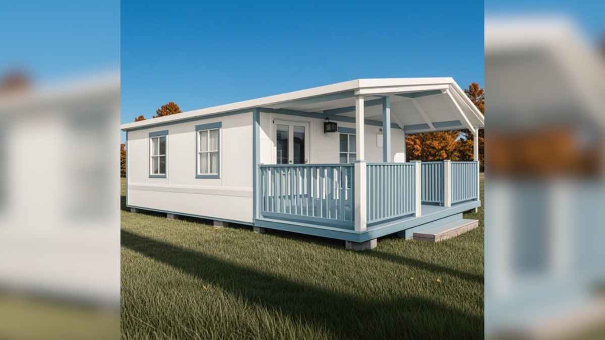 Casa prefabricada de dos habitaciones con balcón a la venta en Amazon por menos de 8.500 euros