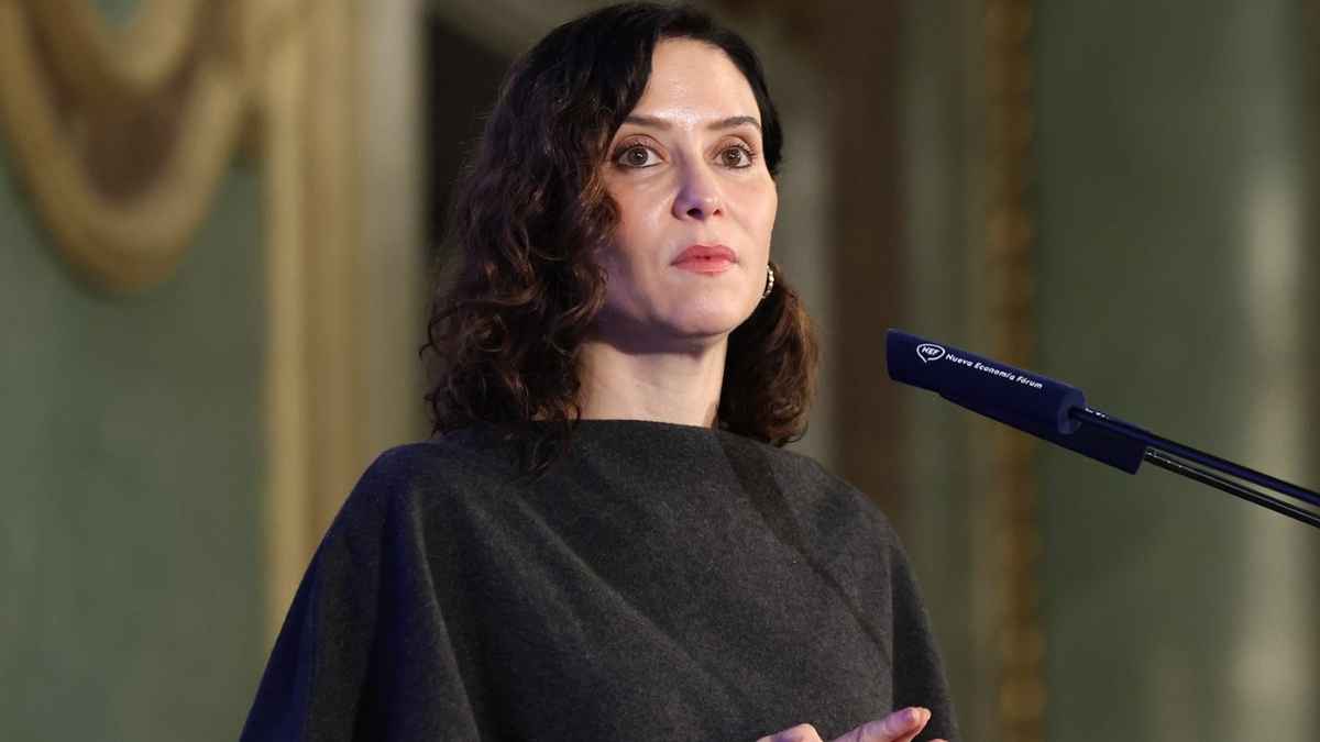 Isabel Díaz Ayuso durante la presentación del plan de hipotecas al 100 por ciento y vivienda asequible en Madrid