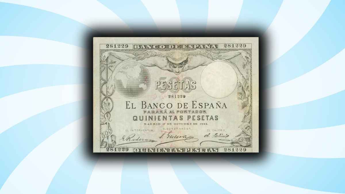 Billete español de 500 pesetas de 1903 subastado hasta 38000 euros