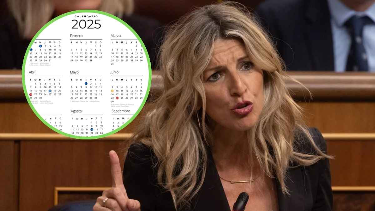 Yolanda Díaz explicando el Estatuto de los Trabajadores sobre las fechas de vacaciones en 2025