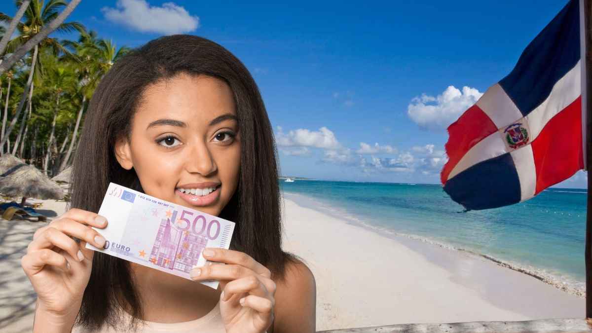 Mujer con billete de 500 euros en República Dominicana relacionada con pensión de viudedad y devolución a la Seguridad Social