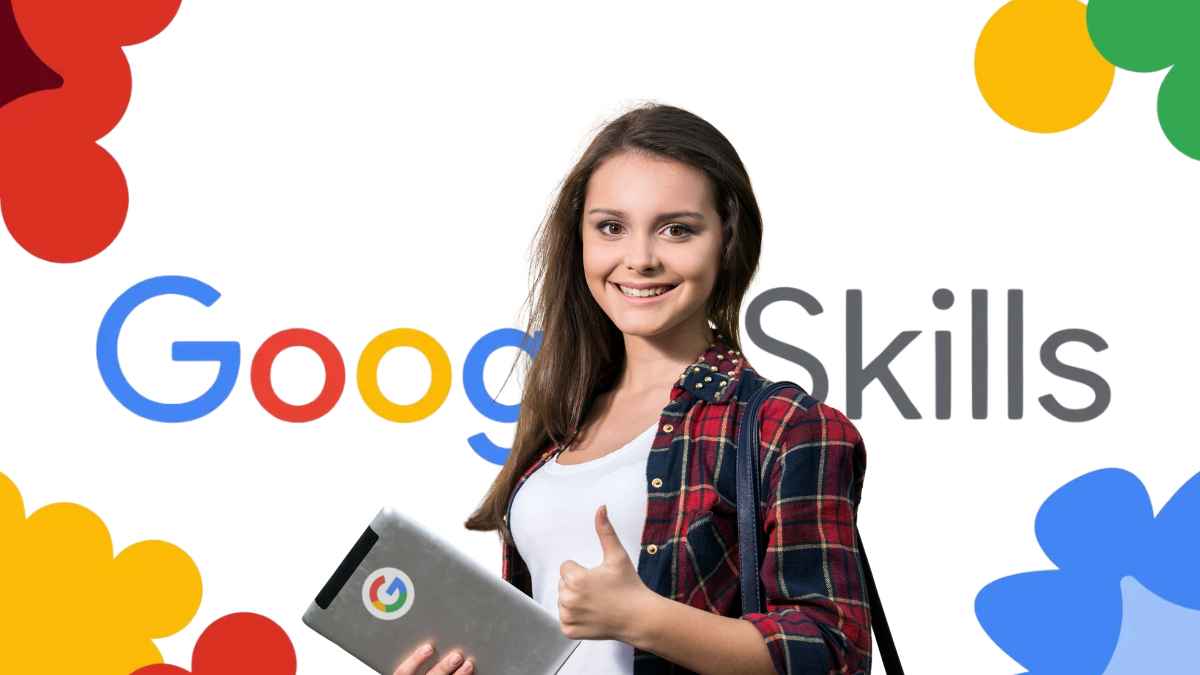 Joven estudiante con portátil accediendo a Google Skills para realizar cursos gratis de inteligencia artificial y obtener certificaciones oficiales.