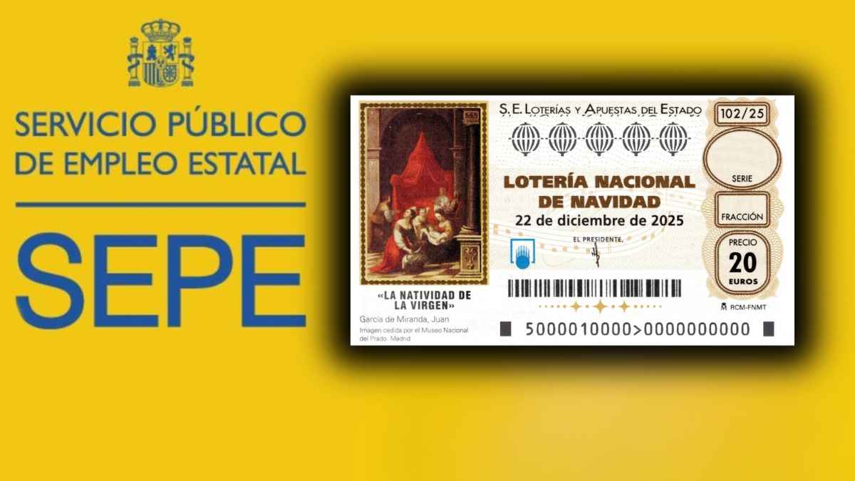 Persona beneficiaria de una ayuda del SEPE que debe comunicar al Servicio Público de Empleo un premio de la Lotería de Navidad para no perder la prestación.