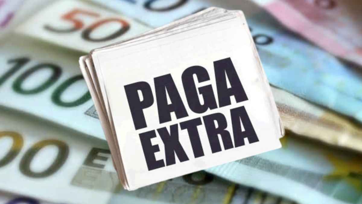 Cartel de paga extra sobre billetes de euro relacionado con el cobro durante una baja médica