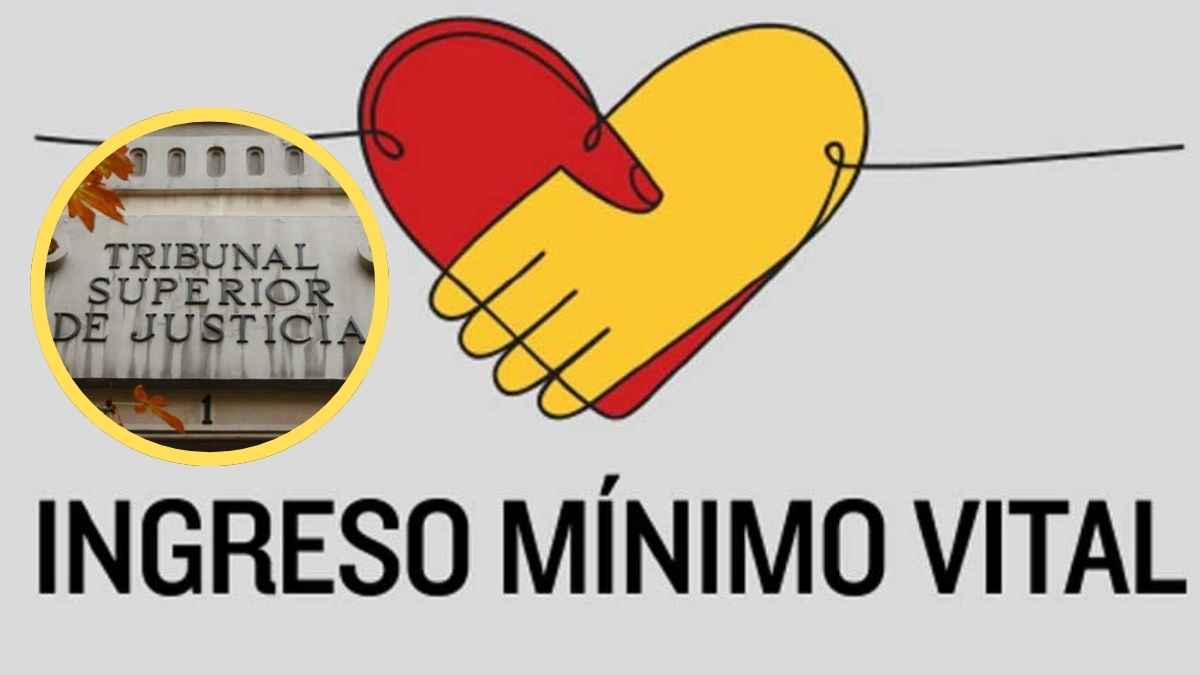 Fachada del Tribunal Superior de Justicia junto al logotipo del Ingreso Mínimo Vital.