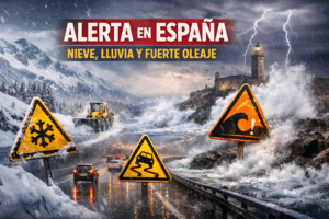 La AEMET pone en alerta a España por nieve, lluvias y fuerte oleaje en pleno inicio de la semana navideña