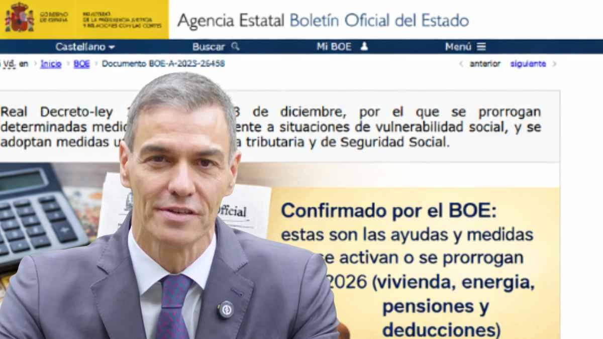 Imagen institucional sobre el BOE y el escudo social en 2026 con ayudas y prórrogas