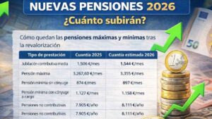 Es oficial: tabla de las pensiones que más notarán la subida automática prevista para 2026