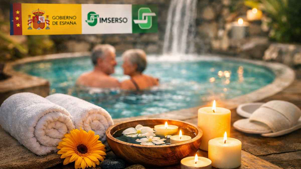 Personas mayores disfrutando de un balneario dentro del programa de termalismo del Imserso