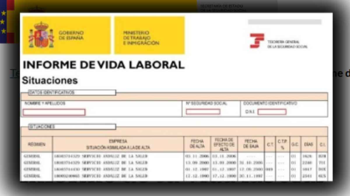 Informe de vida laboral de la Seguridad Social para comprobar y corregir cotizaciones