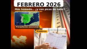 La AEMET avanza un febrero invernal que no descansa de lluvias y una ligera subida de las temperaturas medias
