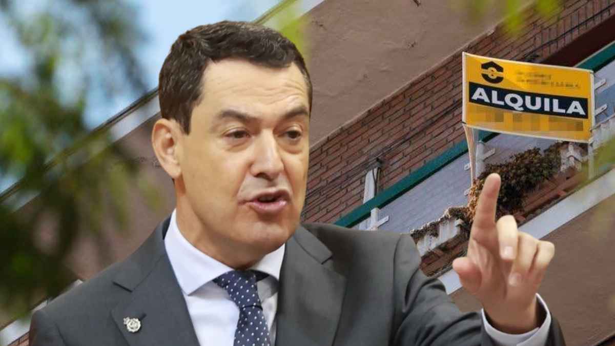 Cartel de vivienda en alquiler junto a un edificio residencial en Andalucía por nuevas deducciones fiscales