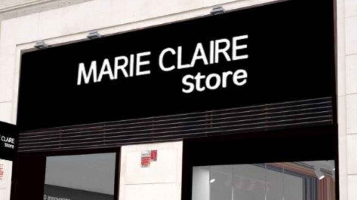 Fachada de una tienda Marie Claire tras el anuncio del cierre de la histórica firma de moda íntima