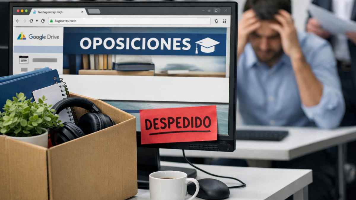 Empleado angustiado tras ser despedido por usar el ordenador de la empresa para oposiciones y 57 horas de internet personal