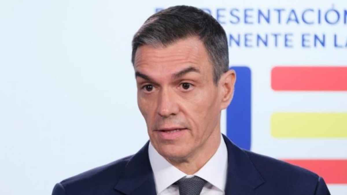 Pedro Sánchez durante una rueda de prensa sobre el nuevo Plan Auto Plus para coches eléctricos en España