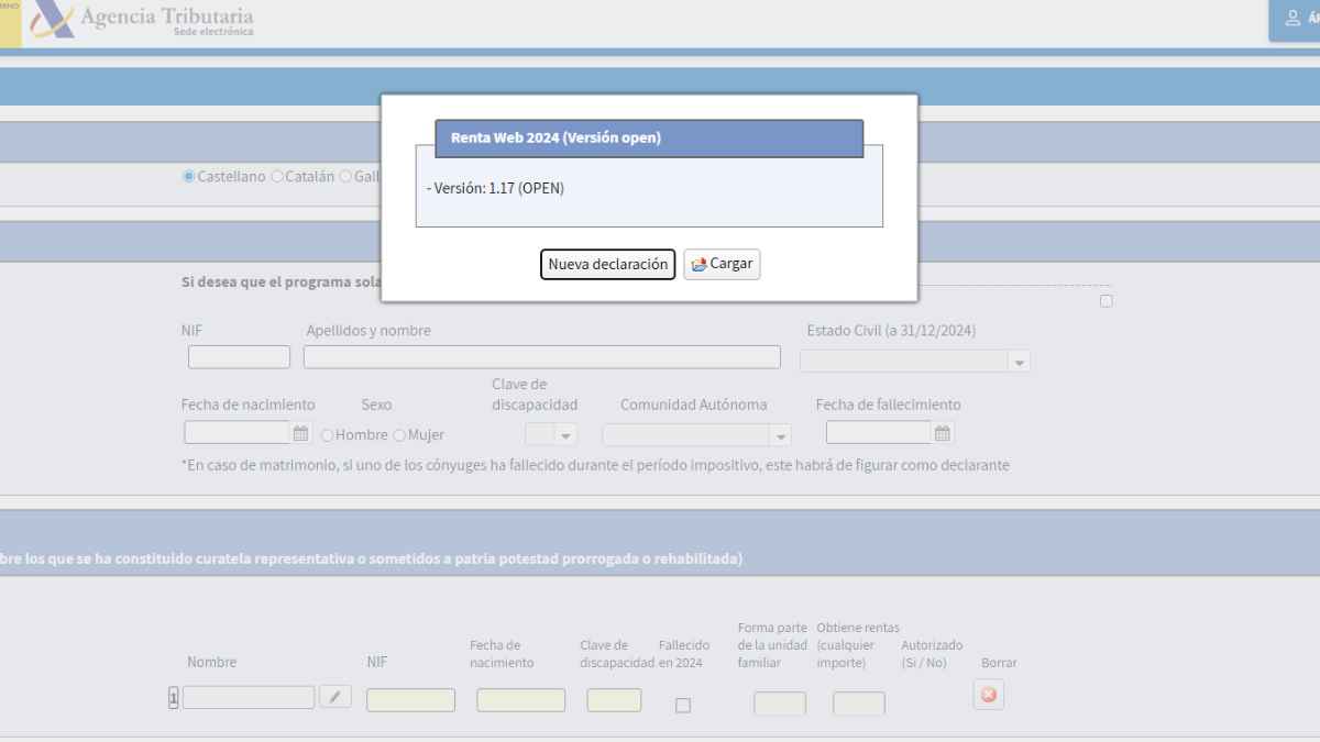 Pantalla del simulador Renta Web de la Agencia Tributaria para calcular el resultado de la declaración de la renta 2026