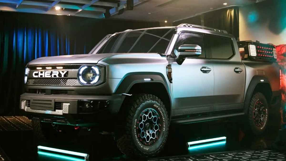 Pick-up todoterreno Chery KP31 conceptual con diseño robusto y enfoque off-road