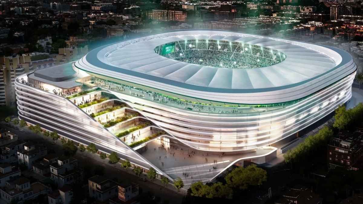Recreación del nuevo estadio del Betis, que costará casi 100 millones menos y ya tiene fecha de inicio de obras