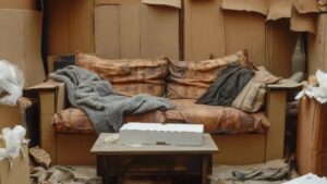 Lo que para muchos sería basura para este hombre es su casa: la historia de las cajas de cartón que está sorprendiendo a todos