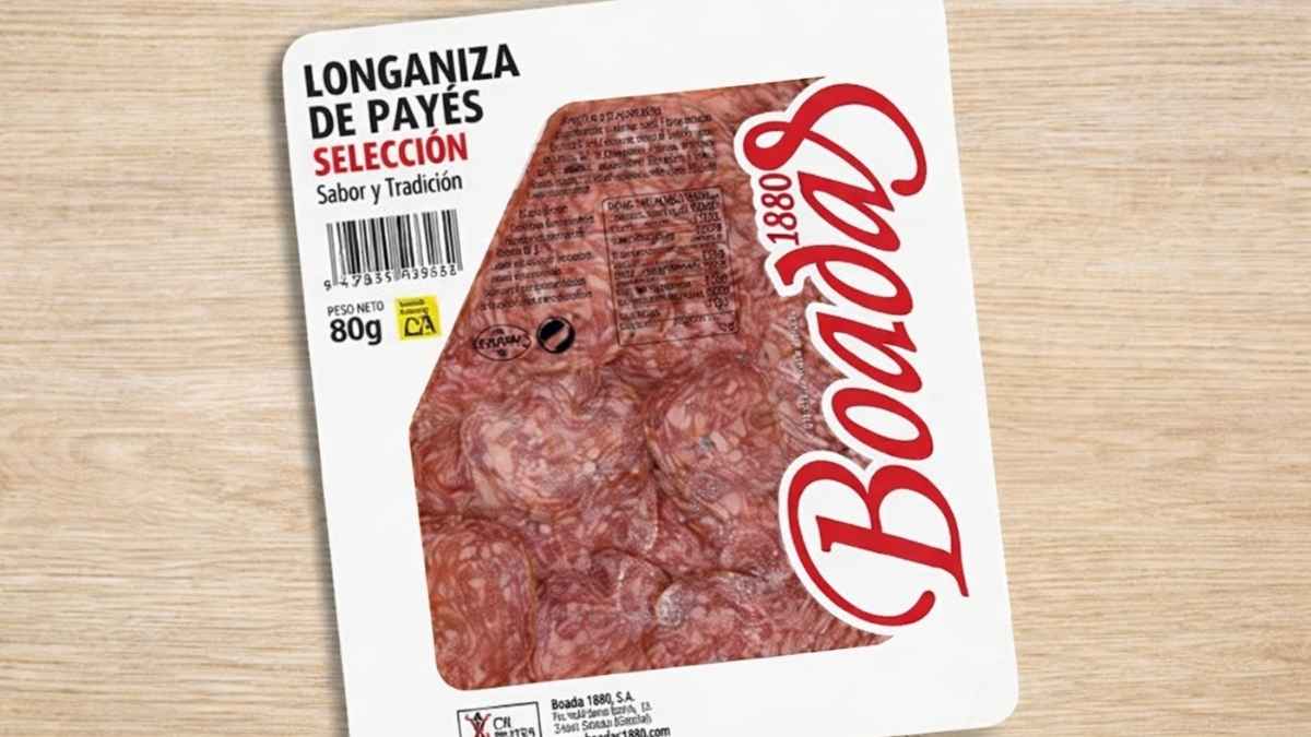 Longaniza de payés selección Boadas 1880 afectada por alerta sanitaria por presencia de Salmonella
