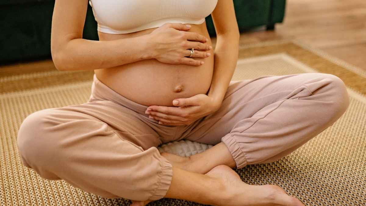 Mujer embarazada sujetándose la barriga, imagen sobre el nasciturus y el título de familia numerosa en Madrid desde la semana 12.