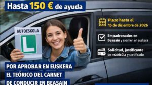 Se pagará hasta 150 euros a las personas que aprueben en euskera el teórico del carnet de conducir