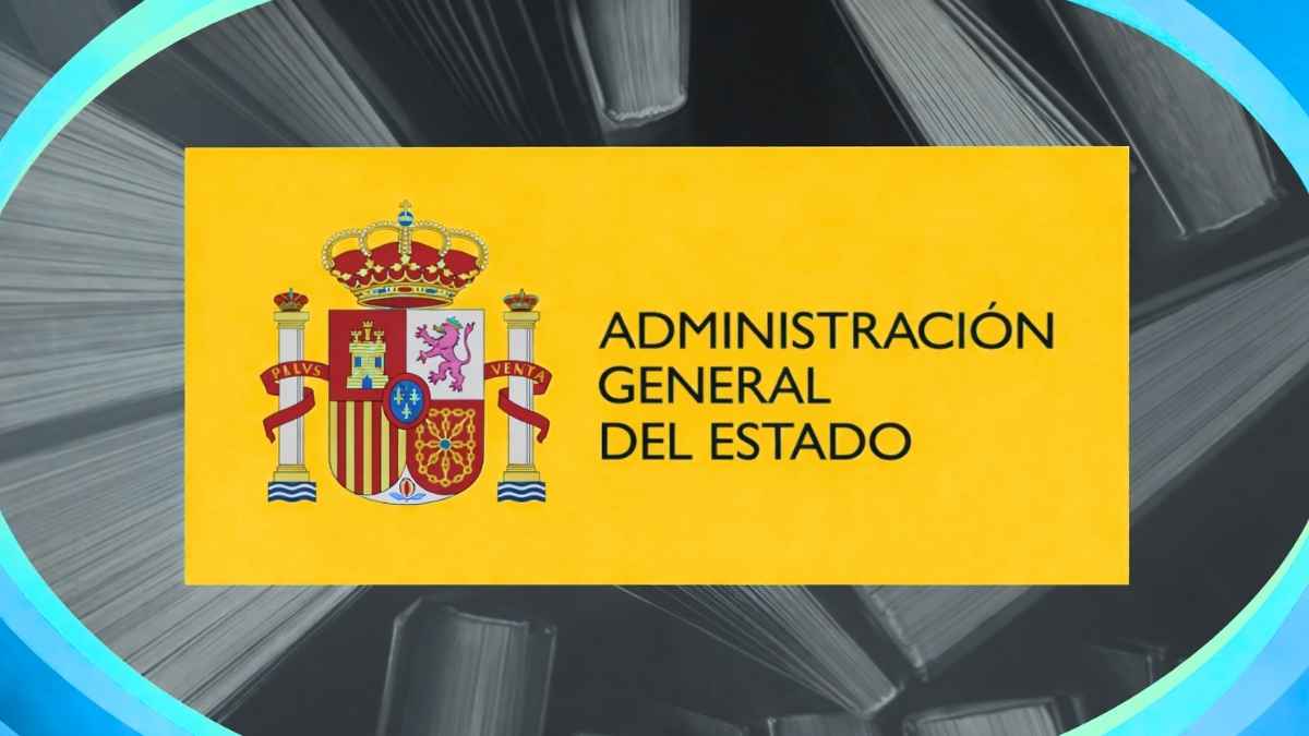 Logo de la Administración General del Estado sobre fondo amarillo en una imagen sobre la jubilación parcial y anticipada
