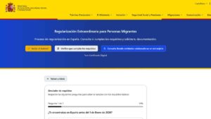 Nuevo paso en la regularización extraordinaria con una web para consultar requisitos y solicitar cita previa