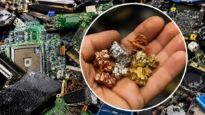 España demuestra que los residuos electrónicos pueden convertirse en una mina de oro, cobre, plata y platino