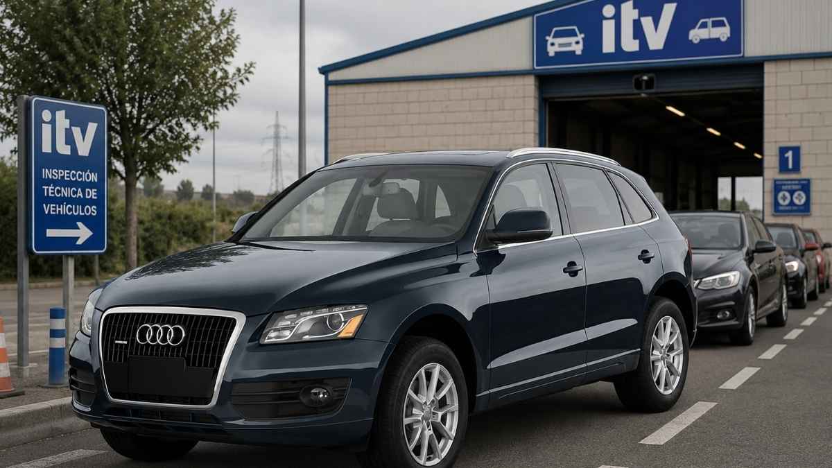 Audi Q5 usado en una ITV esperando la inspección técnica