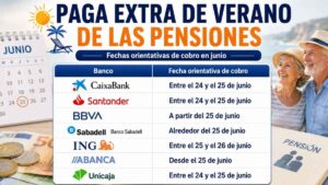 Estas son las fechas de cobro de la paga extra de verano (pensión) que llegará en junio a millones de jubilados